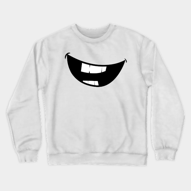 Funny Comic Mouth laughing Crewneck Sweatshirt by Shirtbubble